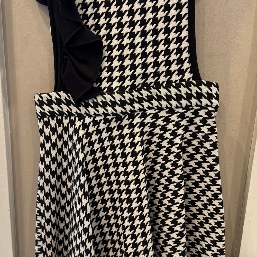 Black and White Houndstooth Dress